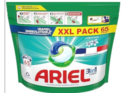 ARIEL 3IN1 PODS ROSEE DU MATIN 65 PCS XXL PACK
