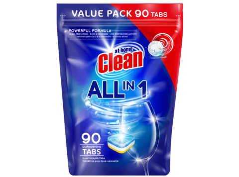 AT HOME CLEAN VAATWASTABLETTEN ALL IN1 90PCS