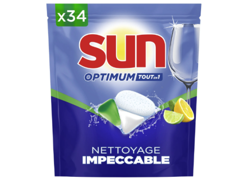 SUN VAATWASTABLETTEN OPTIMUM AGRUMES 34PCS