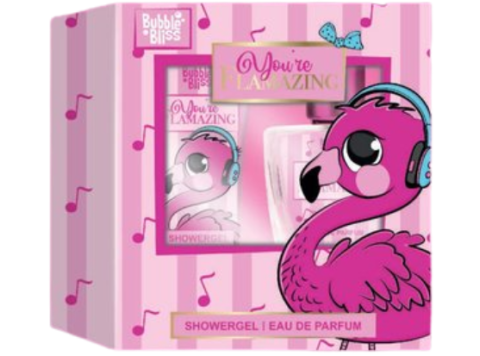 BUBBLE BLISS GIFTSET YOU'RE FLAMAZING SHOWERGEL 100ML + EAU DE PARFUM 50ML