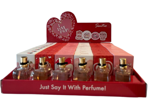 DISPLAY SENTIO I LOVE MOM EAU DE PARFUM 60 X 15ML + 6 TESTERS 15ML