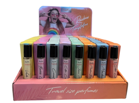 DISPLAY SENTIO RAINBOW TEMPTATION EAU DE PARFUM 80X20ML + 8 TESTERS 20ML