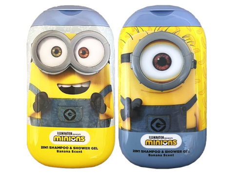 MINIONS DESPICABLE ME SHAMPOO & SHOWER GEL 400ML 2D ASSORTIMENT 12ST