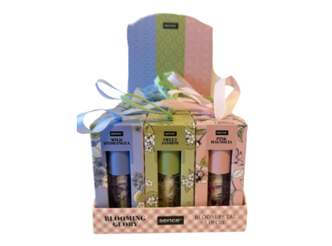 SENCE BLOOMING GLORY DISPLAY LIP OIL 4ML 24PCS 3ASS
