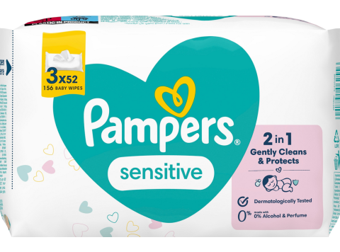 PAMPERS DOEKJES SENSITIVE 3X52ST