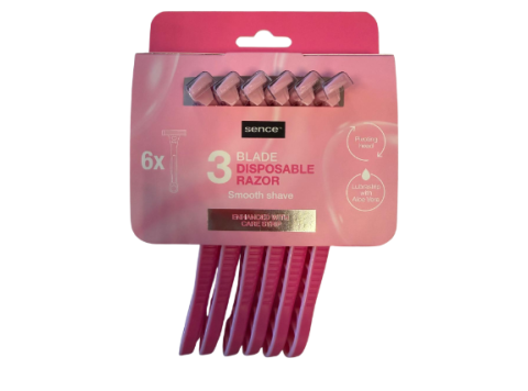 SENCE WEGWERPBARE SCHEERMESJES 6ST TRIPLE BLADES