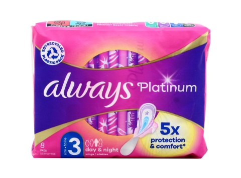ALWAYS PLATINUM MAANDVERBAND 8PCS