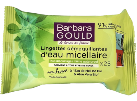 BARBARA GOULD MAKE-UP REMOVER DOEKJES 25 STUKS EAU MICELLAIRE