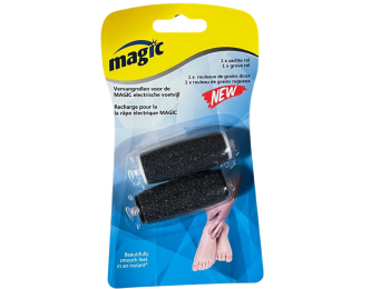 MAGIC VERVANGROLLEN ELEKTRISCHE VOETVIJL 1 X ZACHTE ROL + 1 X GROVE ROL