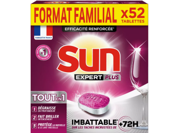 SUN VAATWASTABLETTEN EXPERT PLUS FORMAT FAMILIAL 52 TABS