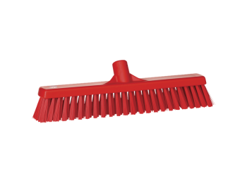 VIKAN VEEGBORSTEL ZACHT&HARD ROOD 400x46x130MM