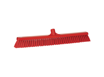VIKAN VEEGBORSTEL ZACHT & HARD ROOD 590x45x135 MM