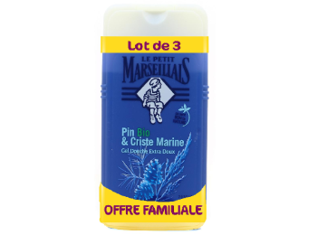 LE PETIT MARSEILLAIS GEL DOUCHE LOT DE 3 X 250ML PIN BIO & CRISTE MARINE