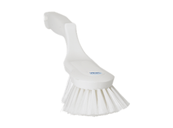 VIKAN ERGONOMISCHE HANDBORSTEL WIT 70X65X325 MM - ZACHT POLYESTER