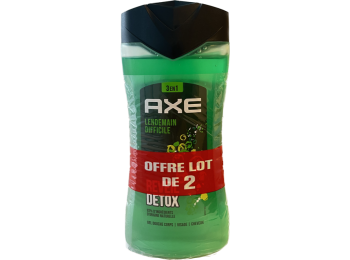 AXE DOUCHE 2 X 250ML LENDEMAIN DIFFICILE 3 EN 1