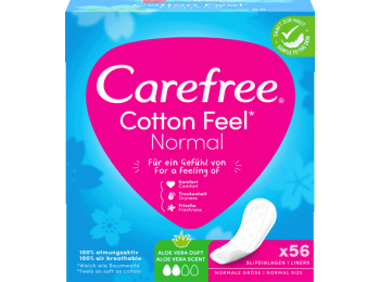 CAREFREE INLEGKRUISJES NORMAAL 56 STUKS ALOE VERA