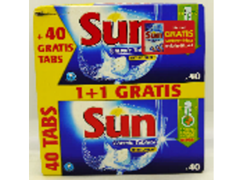 SUN VAATWASTABLETTEN CLASSIC 40 + 40 GRATIS