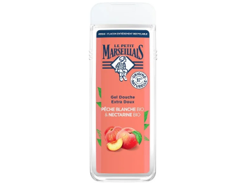 LE PETIT MARSEILLAIS DOUCHE 400 ML PERZIK EN NECTARINE TRANSPARANT