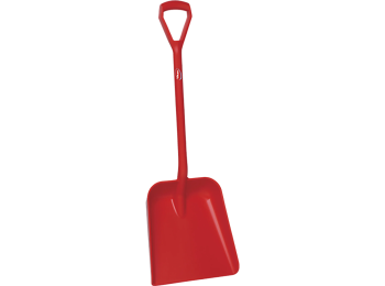 VIKAN SCHOP D-HANDVAT KORTE STEEL ROOD 104 CM350X380X90 MM