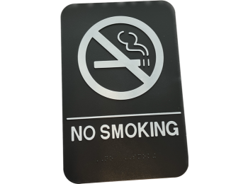 SIGNAALBORD NO SMOKING DUBBELZIJDIGE TAPE & BRAILLE