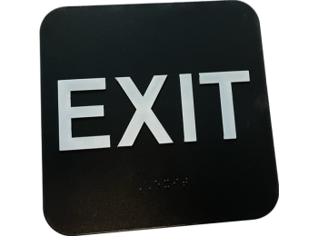 SIGNAALBORD EXIT MET DUBBELZIJDIGE TAPE & BRAILLE