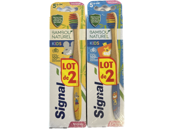 SIGNAL TANDENBORSTEL LOT DE 2 X BAMBOU KIDS 5+ EXTRA SOUPLE
