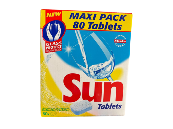 SUN VAATWASTABLETTEN MAXI PACK 80 PCS LEMON/ REGULAR