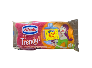 NICOLS TRENDY CELL SCHUURSPONS KEUKEN X 3 ST