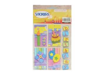 STICKERS 3D VERJAARDAG