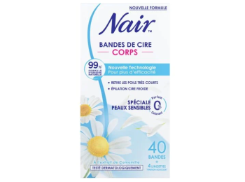 NAIR KOUDE WAX STRIPS CAMOMILLE 40 ST LICHAAM