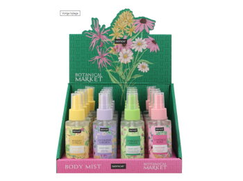 SENCE DISPLAY BODY MIST 16ST 4ASS BOTANICAL MARKET 100ML