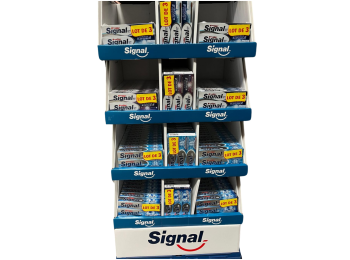 DISPLAY SIGNAL TANDPASTA 132 X 3 X 75ML SYSTEME BLANCHEUR ECLAT BRILLANCE