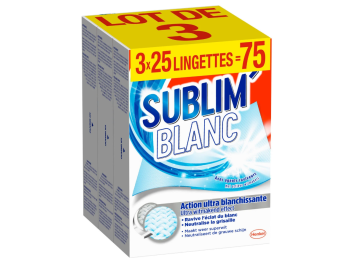 DECOLOR STOP 2 EN 1 RAVIVE LE BLANC LOT DE 3 X 25 LINGETTES