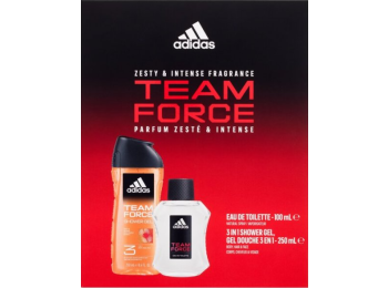 ADIDAS GIFTSET TEAM FORCE DOUCHEGEL 250ML + EAU DE TOILETTE 100ML
