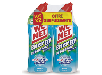 WC NET WC GEL ENERGY DETARTRANT PARFUMEE LOT DE 2 X 750ML