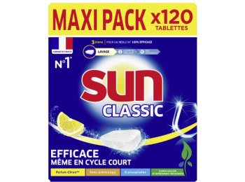 SUN VAATWASTABLETTEN CLASSIC CITRON MAXI PACK 120 TABS
