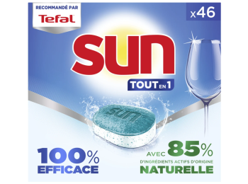 SUN VAATWASTABLETTEN TOUT EN 1 NATUREL 46 TABS