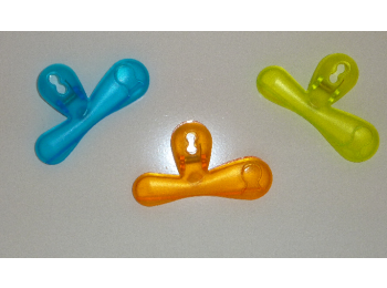 CLIP TRANSPARANT ORANJE MAGNETISCH