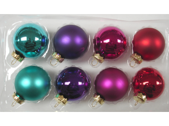 KERSTBALLEN 8 STUKS ASSORTIMENT