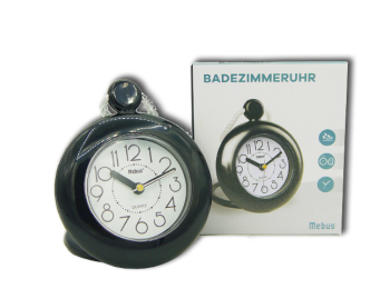 KLOK BADKAMER ZWART