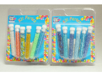 KIT 6 PARELS (# KLEUREN) + DRAAD + SLUITINGEN