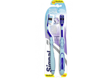 SIGNAL TANDENBORSTEL MEDIUM 2ST WHITE NOW CARBON + CORRECT