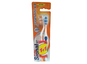 SIGNAL TANDENBORSTEL BLISTER 2 ST ESSENTIAL MEDIUM