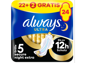 ALWAYS MAANDVERBAND 24ST ULTRA SECURE NIGHT MET VLEUGELS MAAT 5