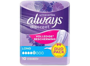 ALWAYS DISCREET URINEVERLIES 2 X 10 VERBANDEN LONG (DUO PACK)