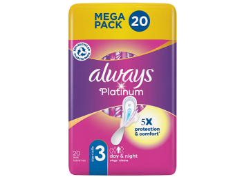 ALWAYS PLATINUM SIZE 3 DAY & NIGHT 20 PADS