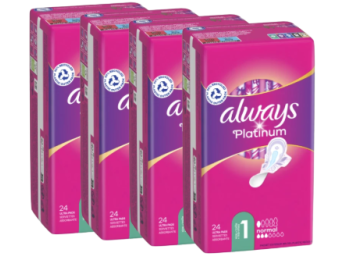 ALWAYS PLATINUM MAANDVERBAND MAAT 1 NORMAL 24PCS X4