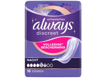 ALWAYS DISCREET 16 VERBANDEN URINEVERLIES 5+