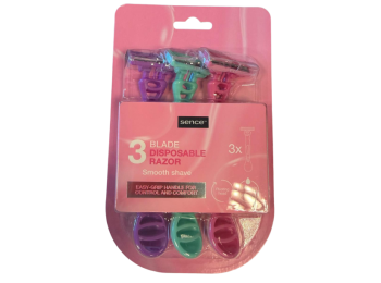 SENCE WEGWERPBARE SCHEERMESJES 3ST TRIPLE BLADES