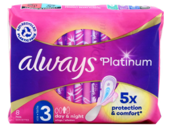 ALWAYS PLATINUM MAANDVERBAND 8PCS